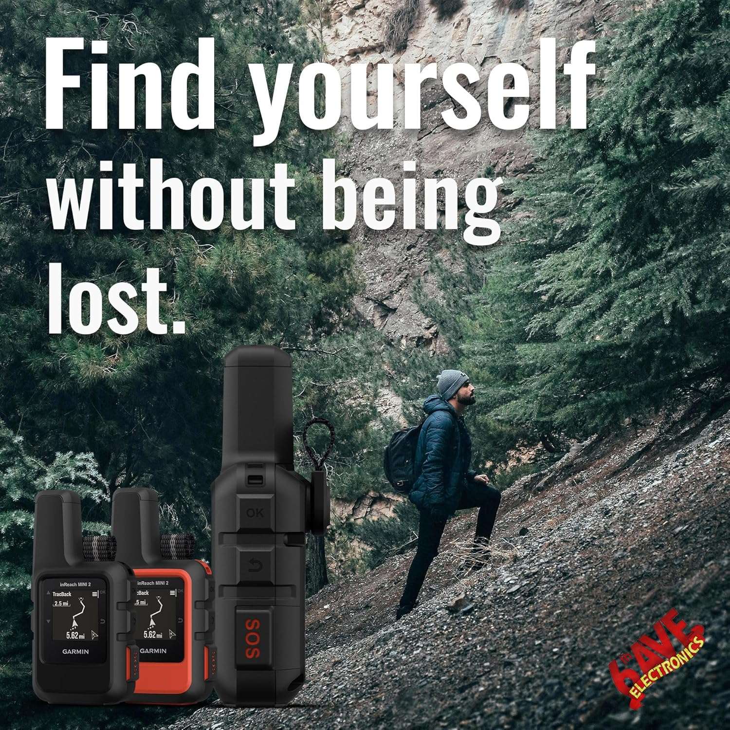 Garmin inReach Mini 2 Satellite Communicator, Lightweight Compact Rugged Design, Portable GPS Handheld for Hiking, Two-Way Text Messaging Device Bundle with Accessories (Flame Red)