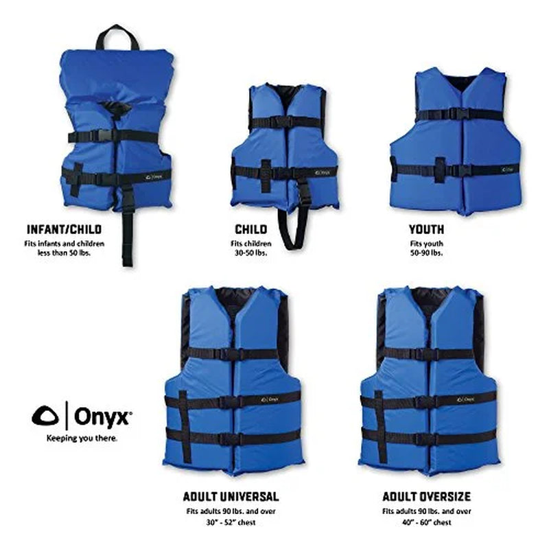 Blue Nylon Youth Life Jacket - Peak Performance Outfitters