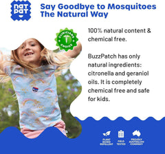 NATPAT Buzz Patch Mosquito Patch Stickers for Kids - Plant Based Ingredients, Non-Toxic - the Original All Natural Citronella Essential Oil Insect Patch, DEET Free, for Toddlers, Kids (48 Pack)