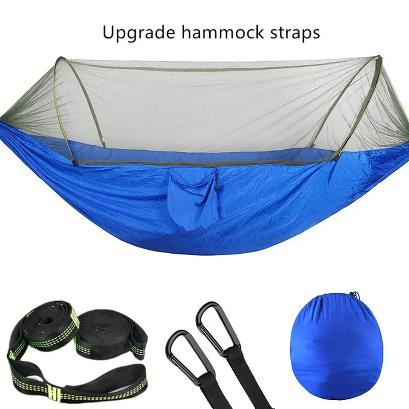 2023 Portable Camping Hammock with Mosquito Net and Pop-Up Light - Peak Performance Outfitters