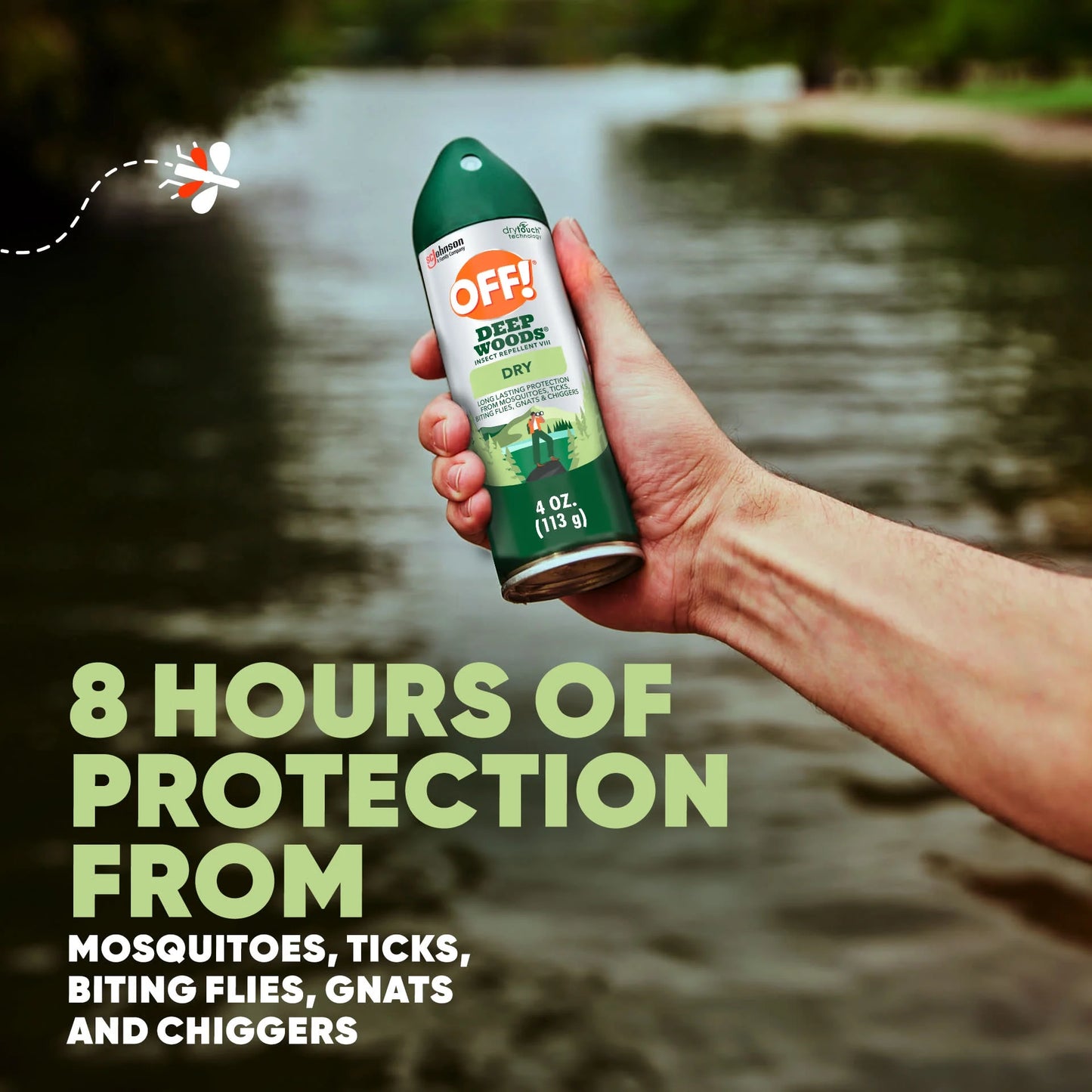 Deep Woods Long Lasting Protection Insect Repellent Aerosol with 25% Deet - 4 oz - Peak Performance Outfitters