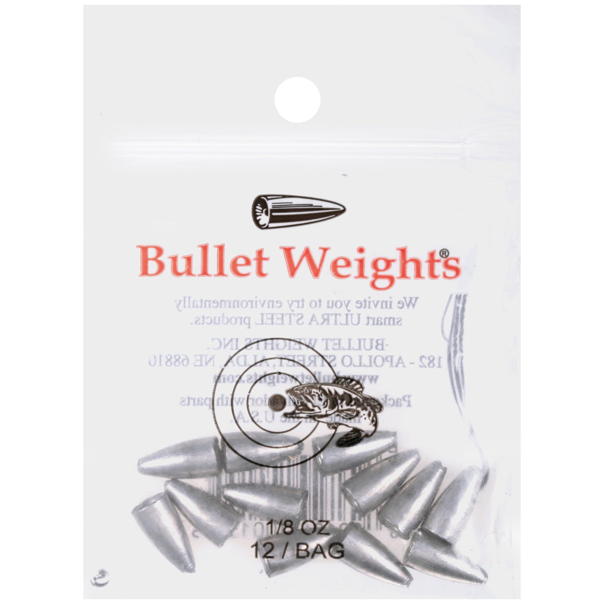 Lead Bullet Weight Size 1/8 Oz Fishing Weights - BW18-24