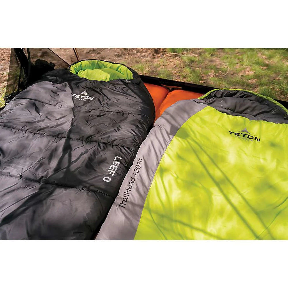 Trailhead Ultralight Mummy 20F Degree Sleeping Bag - Green and Grey
