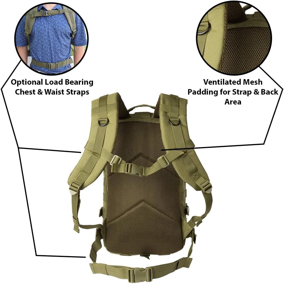 Bravo 34L Travel and Work Backpack for Men, Olive Drab - Peak Performance Outfitters