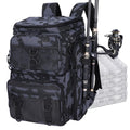 Waterproof Fishing Tackle Backpack with Rod Holder - 4 Tray Lure Bag for Saltwater & Freshwater