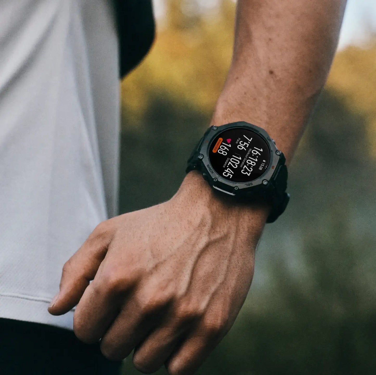 Amazfit T-Rex 3 Pro Outdoor Smart Watch 44Mm Sapphire AMOLED Display with Flashlight, Ti Bezel, Dual Band GPS, Offline Maps, 17 Days Battery, 10 ATM, 180+ Sports Mode for Android & Iphone, Black