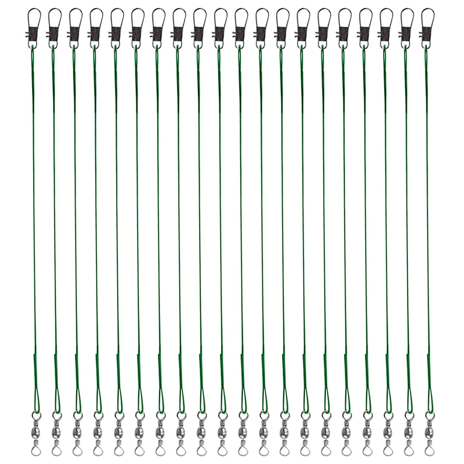 100-piece stainless steel fishing leaders kit with swivels and snap connectors