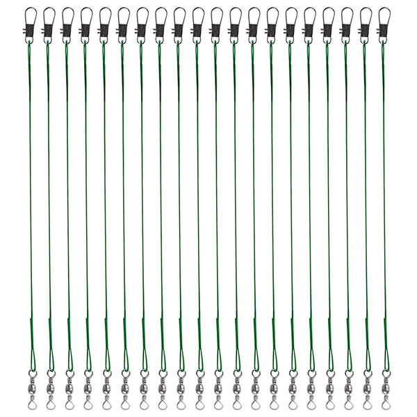 100-piece stainless steel fishing leaders kit with swivels and snap connectors