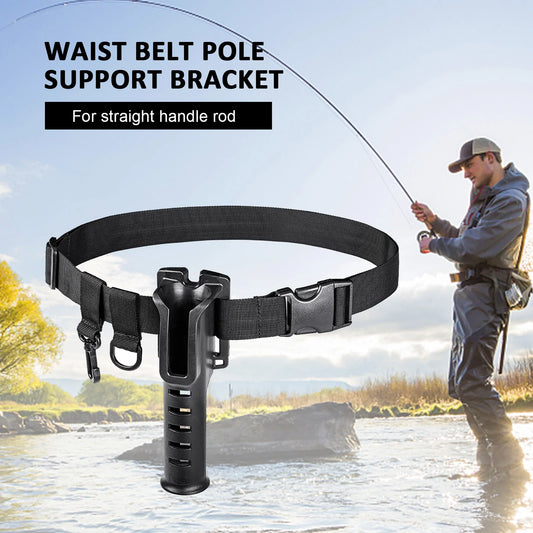 Fishing rod belt cradle for hip support and fighting large fish