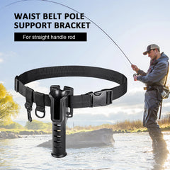 Fishing rod belt cradle for hip support and fighting large fish