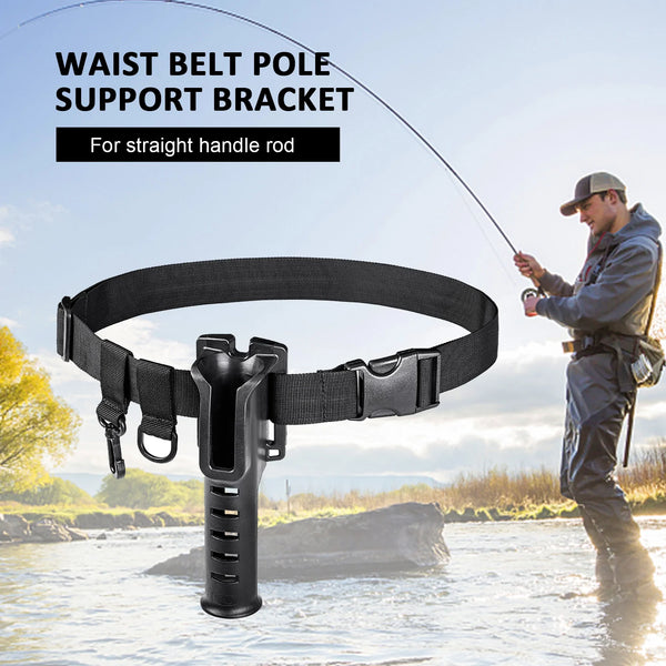 Fishing rod belt cradle for hip support and fighting large fish