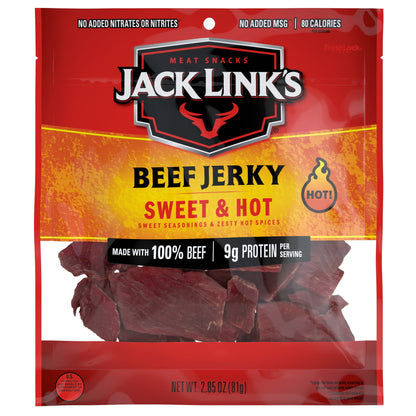 Jack Link's Beef Jerky, Sweet & Hot 2.85 oz - Peak Performance Outfitters