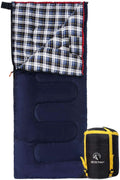 Cotton Flannel Sleeping Bag for Camping Backpacking,4 Season Adults Cold Weather Envelope Sleeping Bags with 2/3/4Lbs Filling