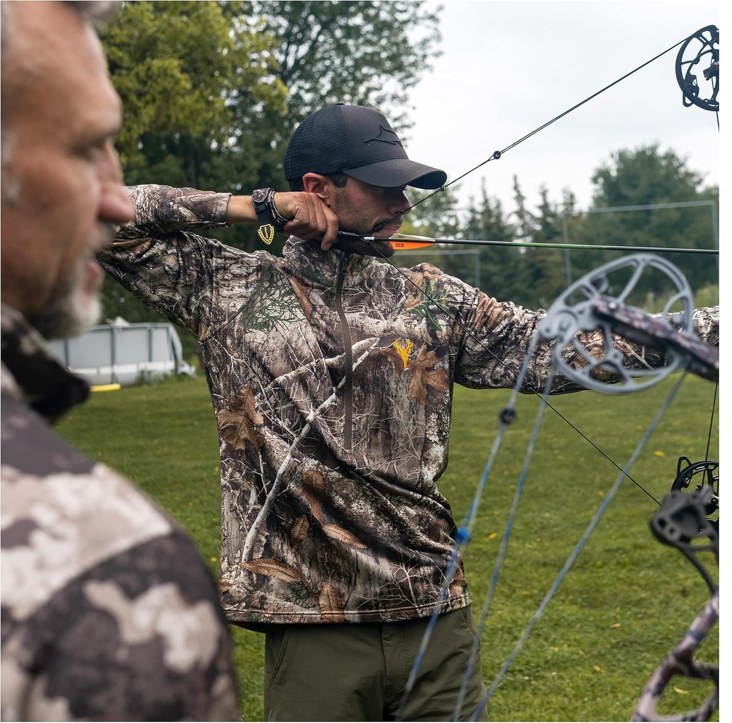 Men's Camouflage 1/4 Zip Performance Shirt - Peak Performance Outfitters