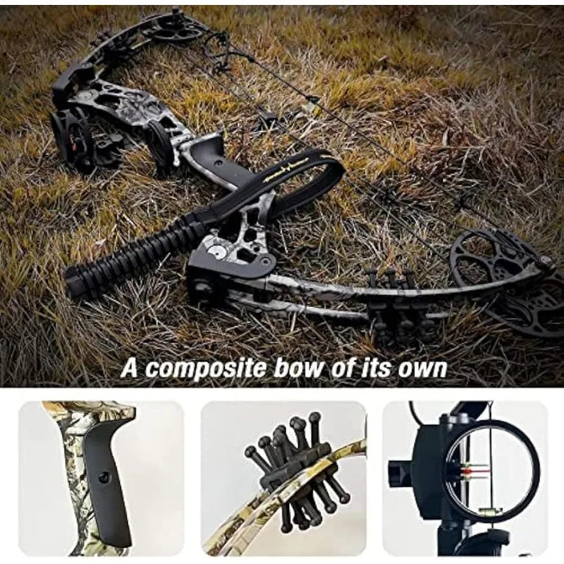 PANDARUS Compound Bow Set - Adjustable Draw Length, 15-45 lbs for Beginners and Teens, Right-Handed, 320 FPS Speed - Peak Performance Outfitters