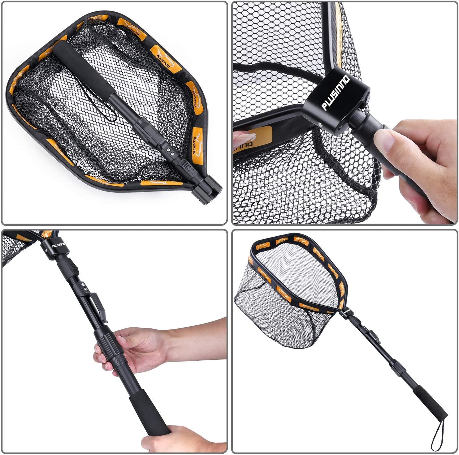 Rubber Coated Floating Fishing Net for Various Fish Species, Easy Catch & Release - Compact and Foldable - Peak Performance Outfitters