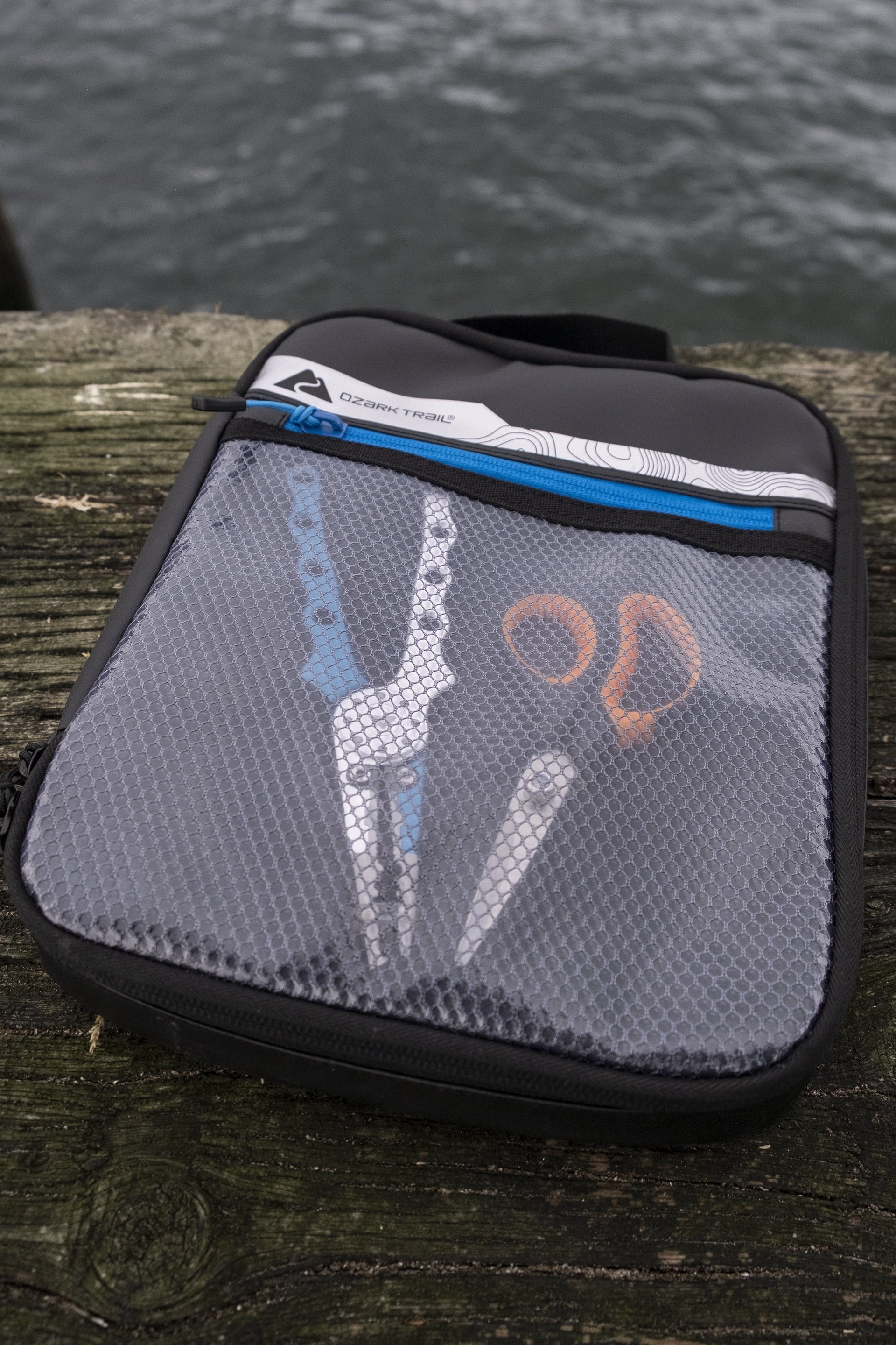 Saltwater Fishing Bait Storage Binder with Resealable Bags - Black Polyester