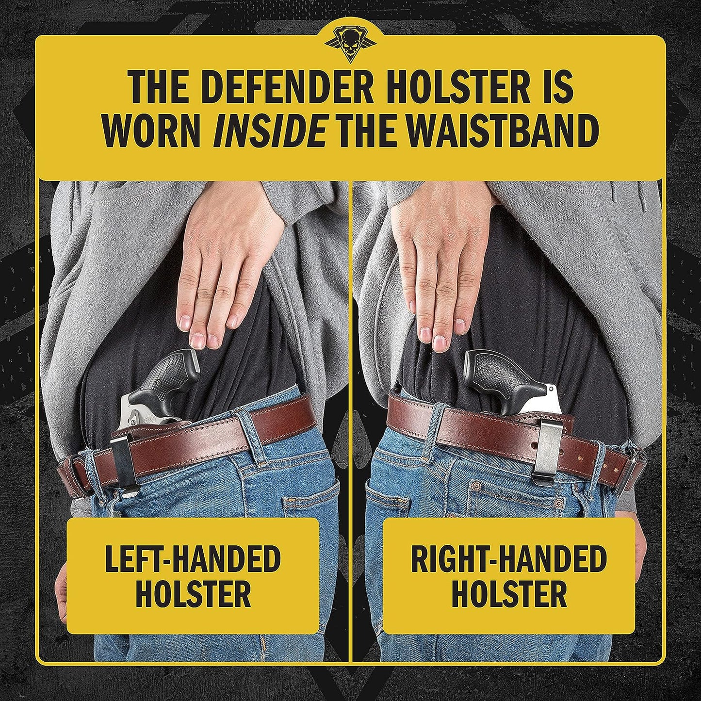 The Defender Leather IWB Holster for Most J Frame Revolvers - Made in the USA - Peak Performance Outfitters