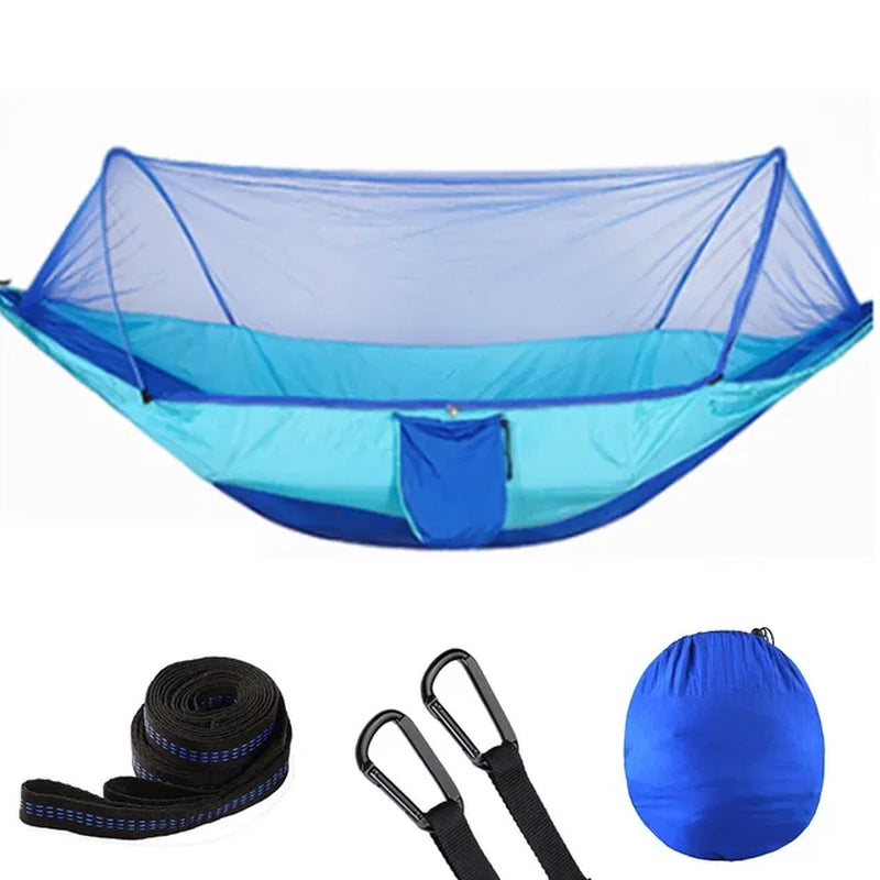 2023 Portable Camping Hammock with Mosquito Net and Pop-Up Light - Peak Performance Outfitters