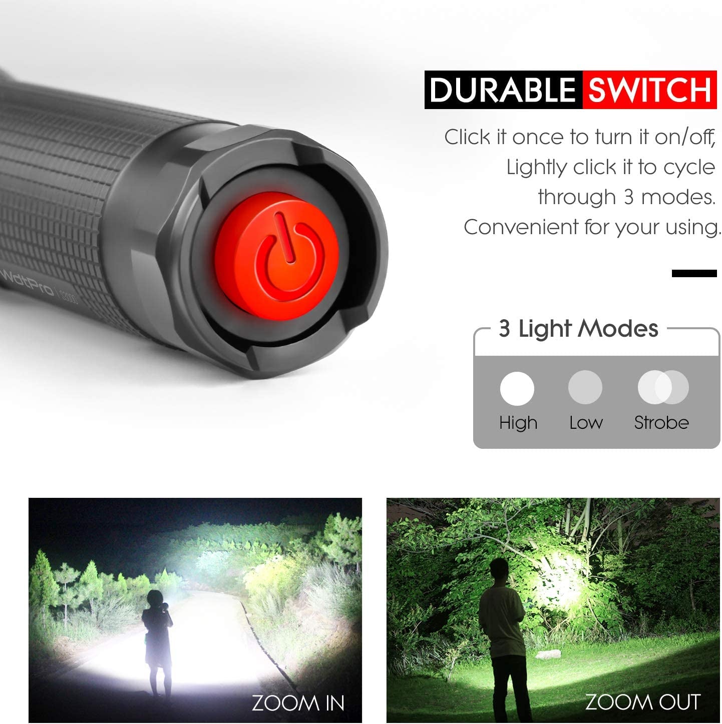 High-Power LED Flashlight S3000 - Super Bright Flashlights - Peak Performance Outfitters