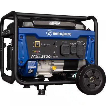 4,650/3,600-Watt Gas Powered Portable Generator with Recoil Start