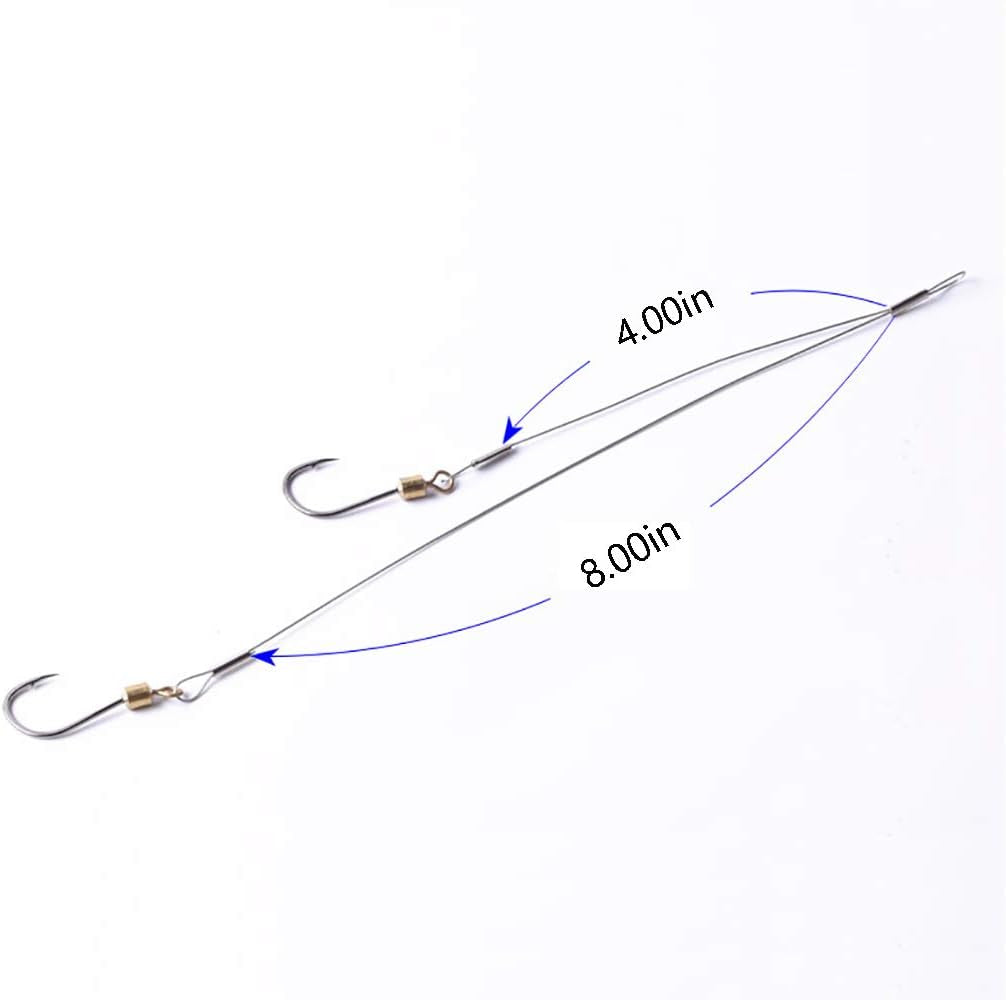 Stainless Steel Fishing Hooks and Leader Set