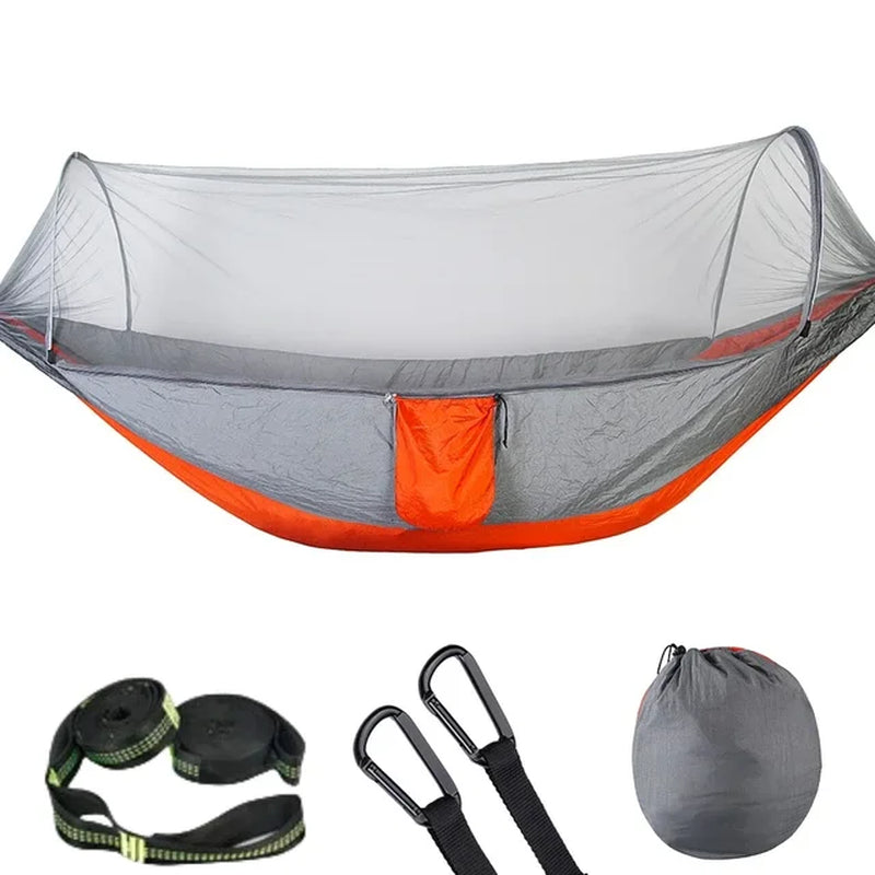 2023 Portable Camping Hammock with Mosquito Net and Pop-Up Light - Peak Performance Outfitters