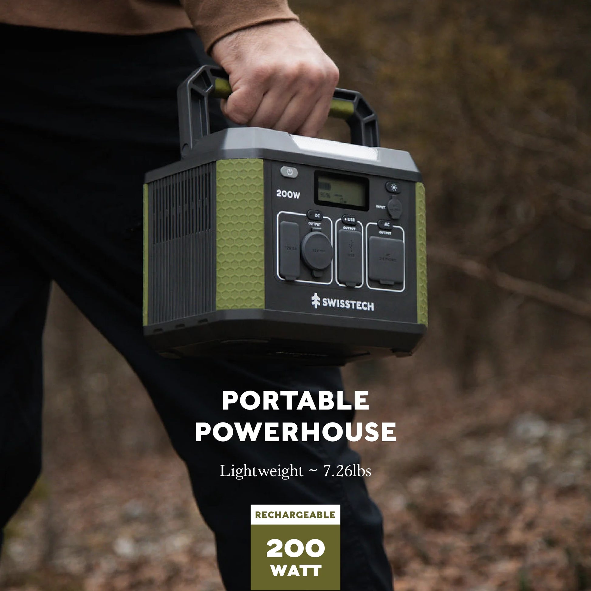 Portable Solar Generator Power Station - 200W, 193Wh - Ideal for Camping and Travel Emergencies - Peak Performance Outfitters