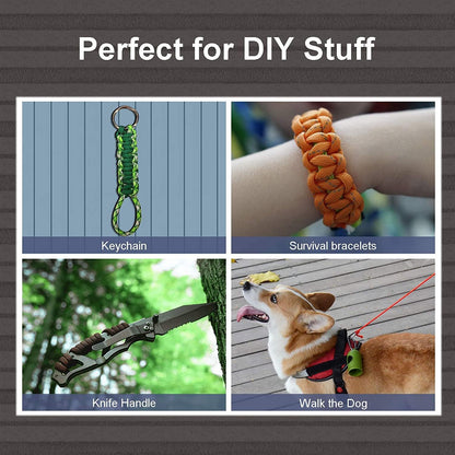 Mil-Spec 650 Paracord with 10-Strand Core Nylon Rope for Outdoor Emergency Survival - Peak Performance Outfitters