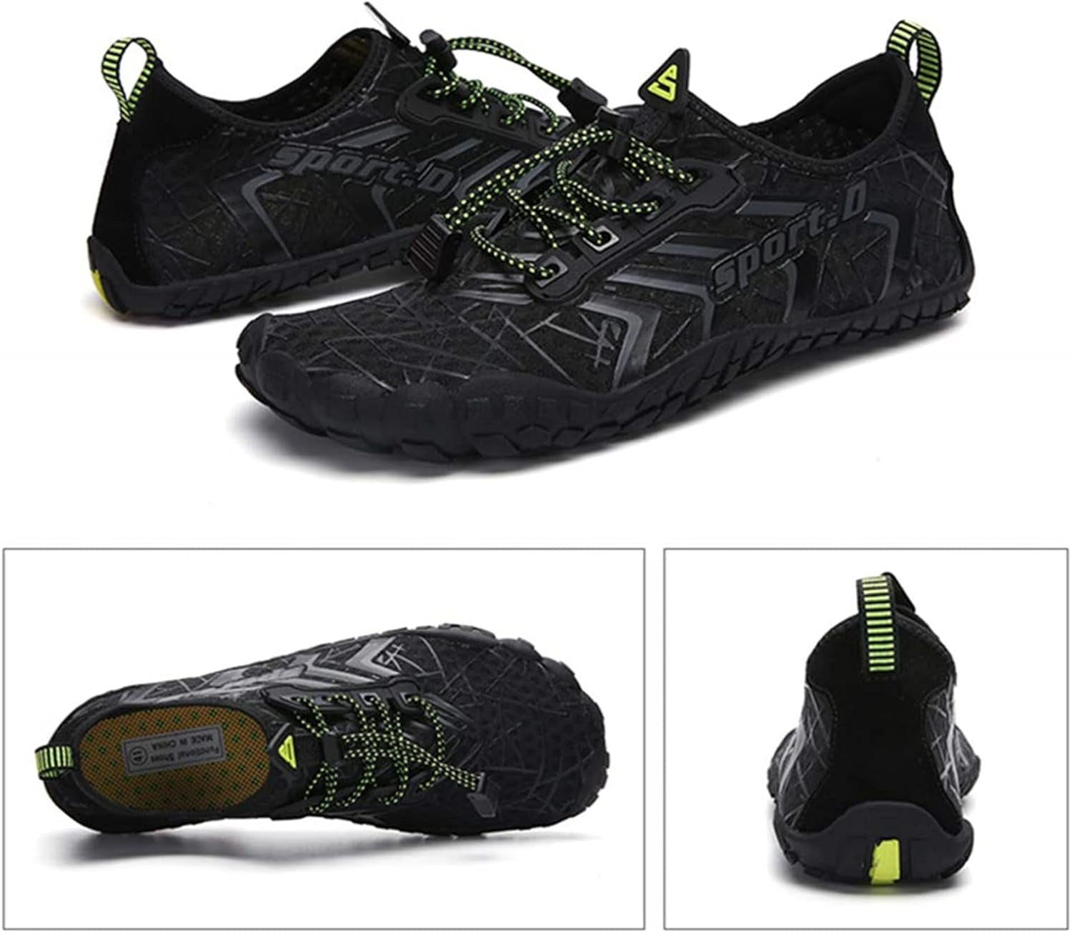 UBFEN Water Shoes Aqua Swim Shoes Mens Womens Beach Sports Quick Dry Barefoot for Boating Fishing Diving Surfing