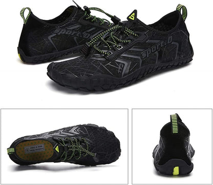 UBFEN Water Shoes Aqua Swim Shoes Mens Womens Beach Sports Quick Dry Barefoot for Boating Fishing Diving Surfing
