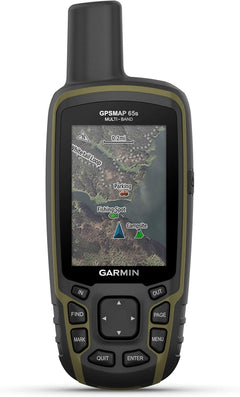 Garmin GPSMAP 65S, Button-Operated Handheld with Altimeter and Compass, Expanded Satellite Support and Multi-Band Technology, 2.6" Color Display