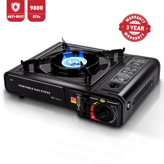 Portable Camping Gas Stove with 9,800 BTU and 3KW Power - Peak Performance Outfitters