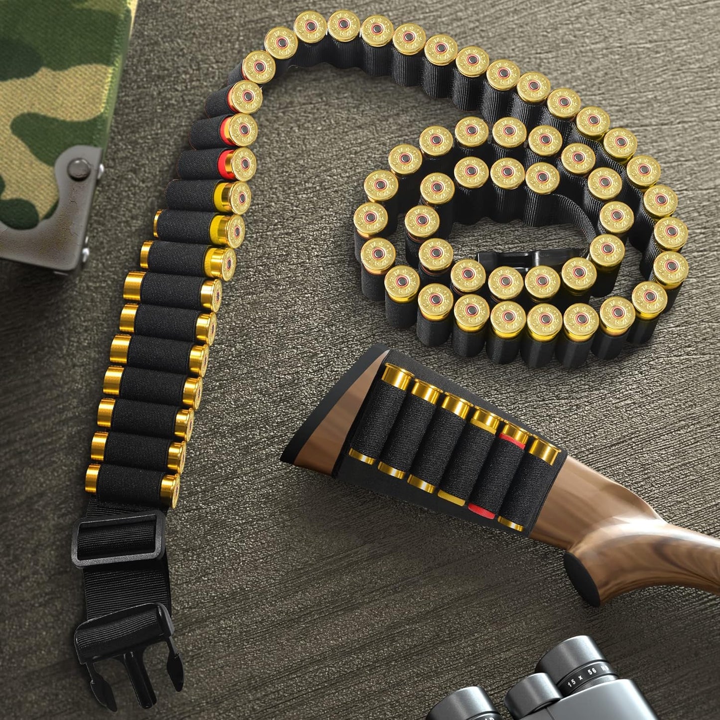 Adjustable Tactical Shotgun Shell Bandolier with Optional Shotgun Shell Holders for Hunting - Peak Performance Outfitters