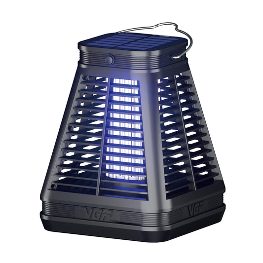 Portable Black Solar Power Bug Zapper with LED Lamp Light Bulb - Insect Eliminator & Mosquito Killer - Peak Performance Outfitters