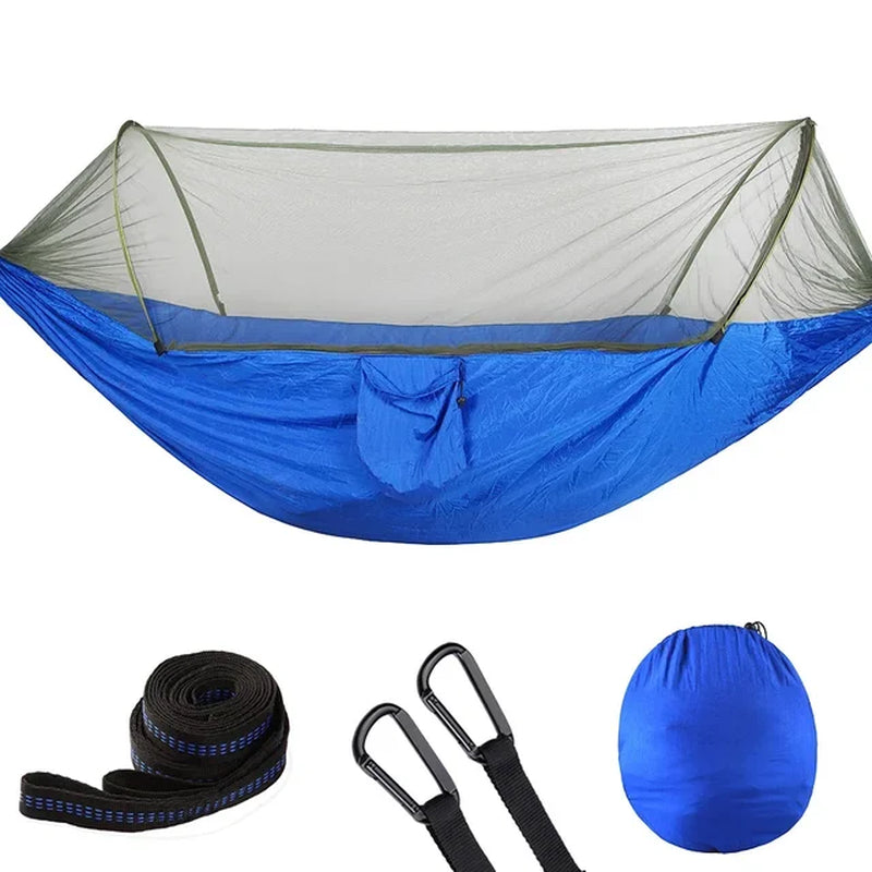 2023 Portable Camping Hammock with Mosquito Net and Pop-Up Light - Peak Performance Outfitters