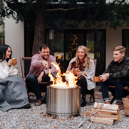 ```Portable Bonfire Stand made of Durable 304 Stainless Steel, Heat-Resistant, Ideal for Safe Use on Decks and Camping - Compatible with Smokeless Fire Pits and Outdoor Fireplaces``` - Peak Performance Outfitters