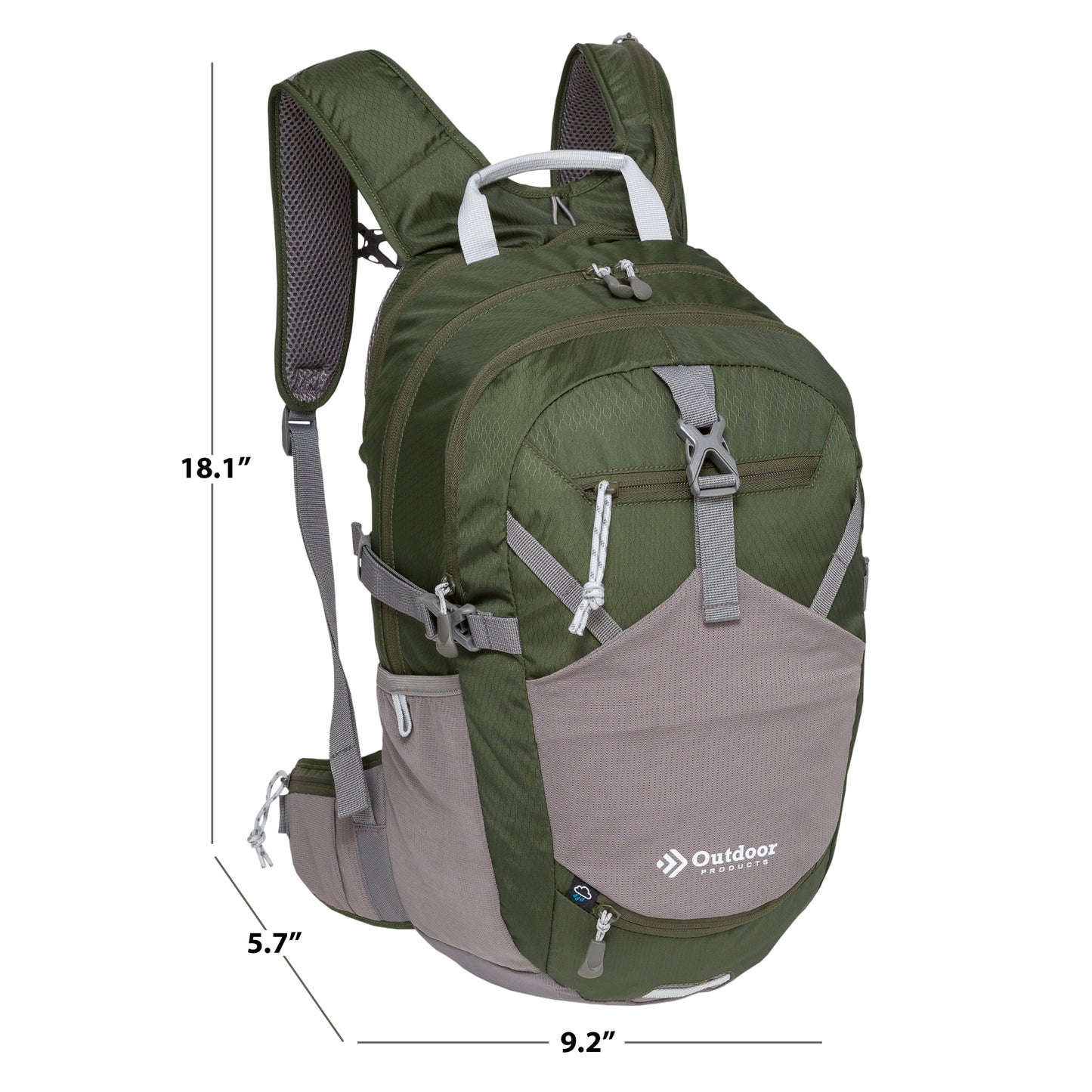 18L Green Hydration Backpack with 3L Reservoir - Unisex Hiking Gear - Peak Performance Outfitters