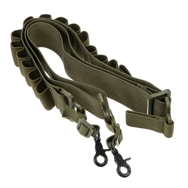 Tactical Ammo Belt with Shoulder Strap - 15-Round Cartridge Holder for Rifle Shooting - Peak Performance Outfitters