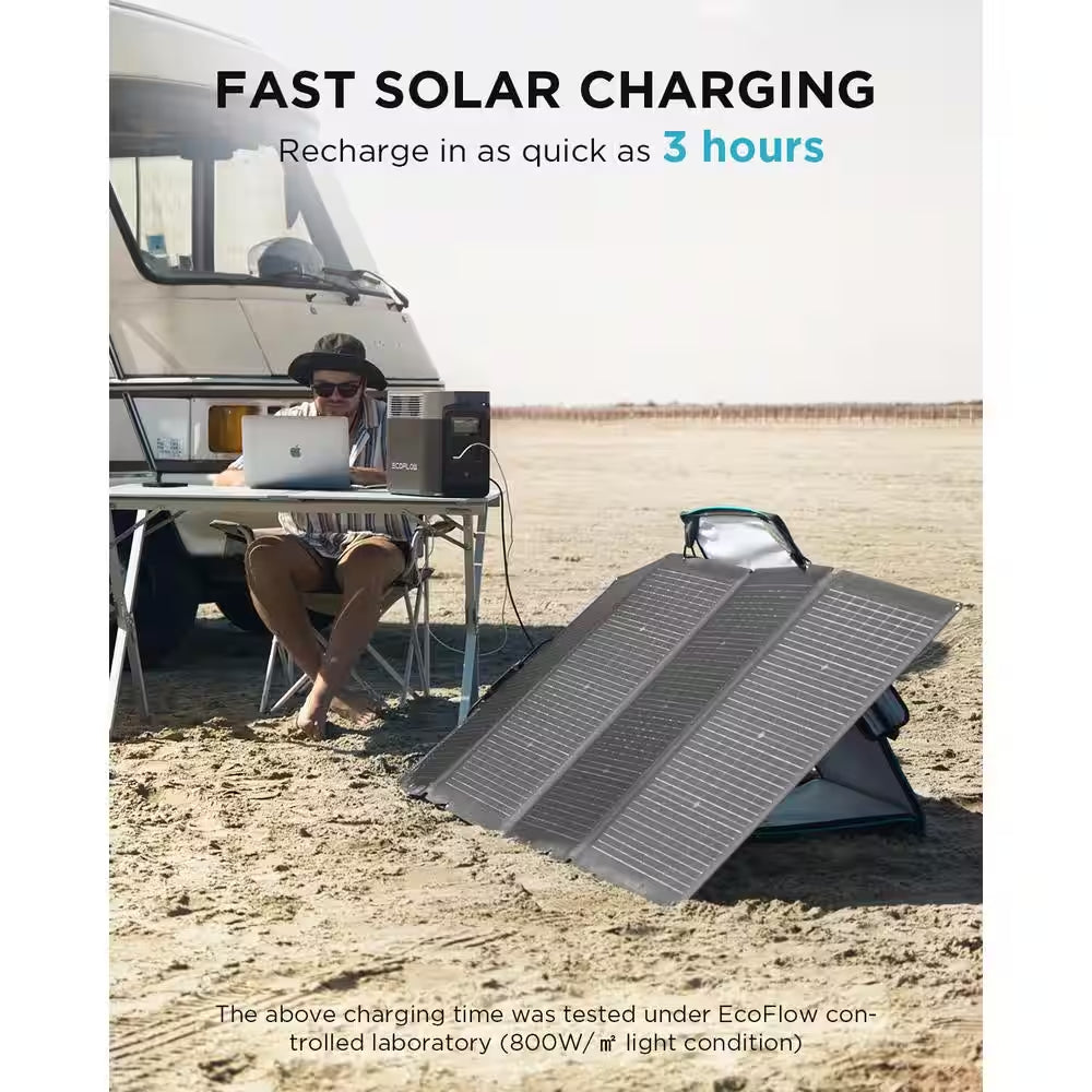 1800W Output/2700W Peak Delta 2 Push-Button Start Solar Generator with DELTA2 Extra Battery & 400W Solar Panel