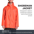 Grundens Men's Shoreman Jacket - Waterproof and Stain-Resistant Seafood Processing Outerwear