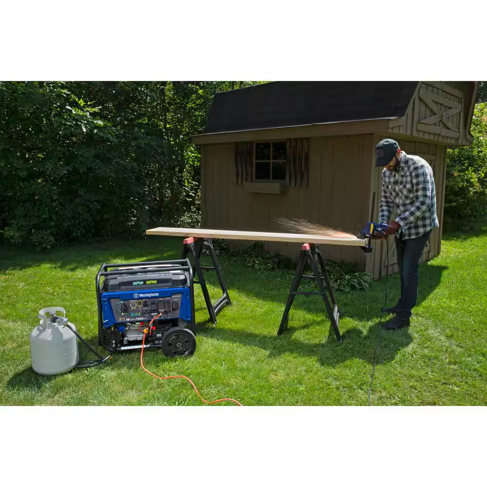9,500/7,500-Watt Dual Fuel Gas and Propane Powered Portable Generator with Remote Electric Start, 30A 120/240V Outlet