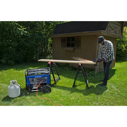 9,500/7,500-Watt Dual Fuel Gas and Propane Powered Portable Generator with Remote Electric Start, 30A 120/240V Outlet