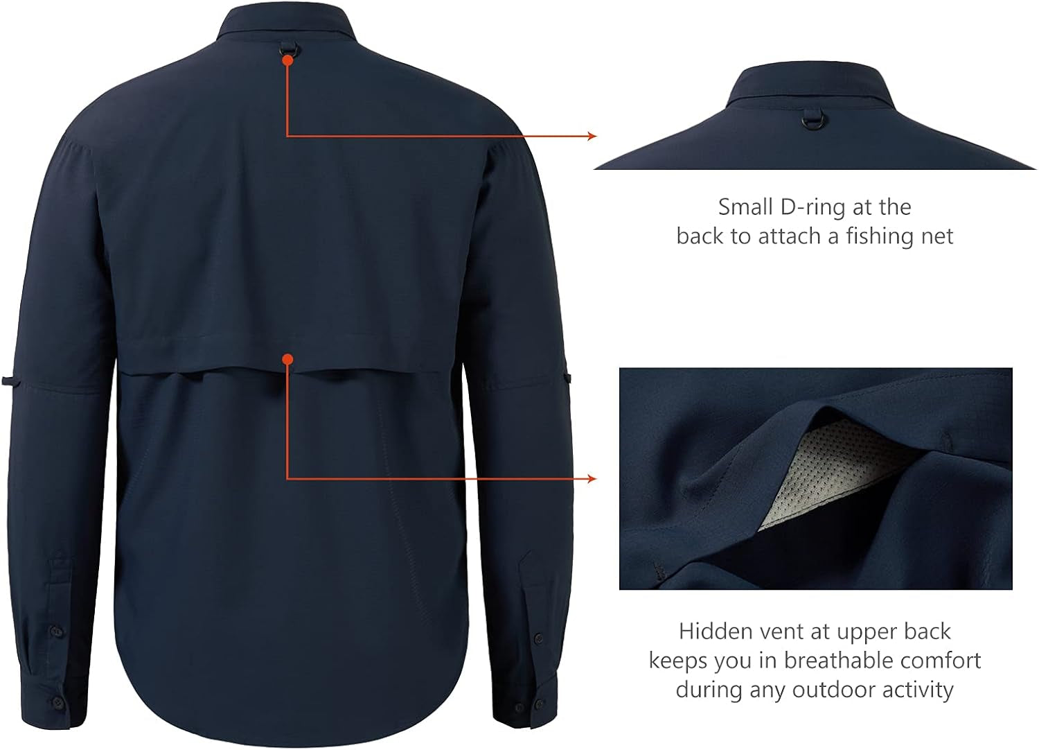 Men's UPF 50 Performance Fishing and Hiking Shirt with Long Sleeves and Quick Dry Technology - Peak Performance Outfitters