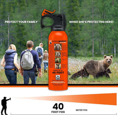 UDAP Pepper Power Magnum Bear Spray Self Defense Deterrent with Holster for Camping, Hiking, Fishing, Powerful Blast Pattern, 30 Ft Fog Barrier, 12HP, 7.9 Oz