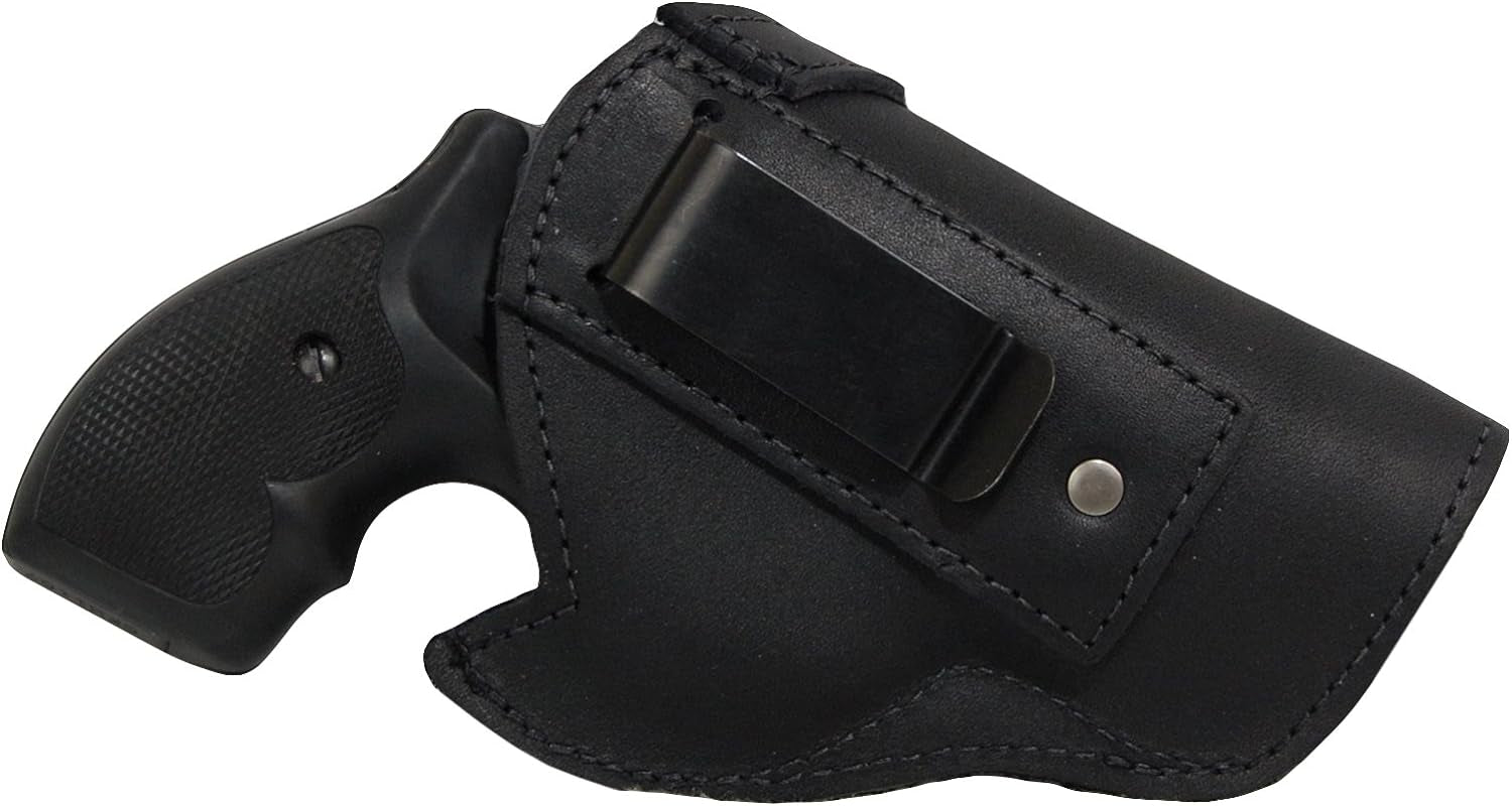 Black Leather Inside-the-Waistband Holster for 2 Snub Nose .38/.357 Revolvers - Peak Performance Outfitters