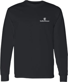 S&W logo tee showing trademark emblem on right chest for range and everyday wear