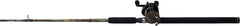 Camo fishing rod and reel combo showing matching camouflage finish on both components