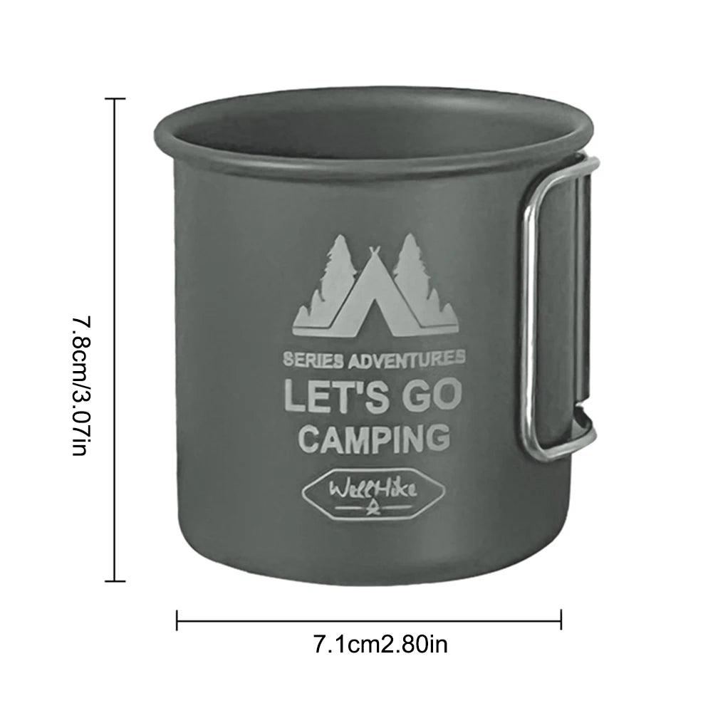 Aluminium Alloy Folding Camping Mug - 300ML Ultra-Light Travel Water Cup - Peak Performance Outfitters