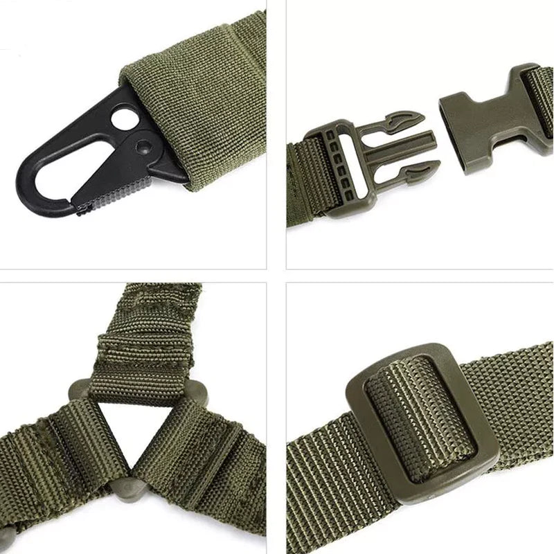 Durable Tactical Single Point Rifle Sling with Adjustable Length and Quick Detach Buckle - Peak Performance Outfitters